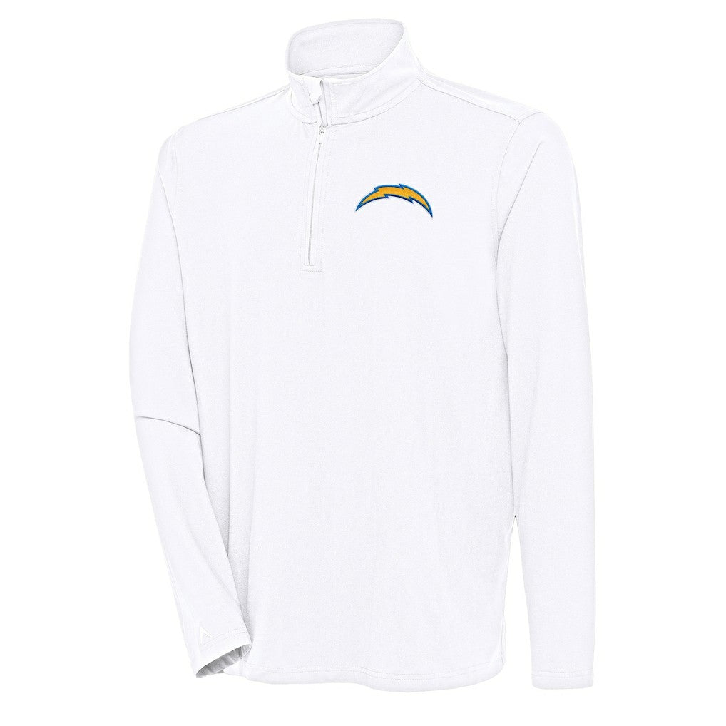 Los Angeles Chargers Antigua Hunk Quarter-Zip Pullover Top White | NFL