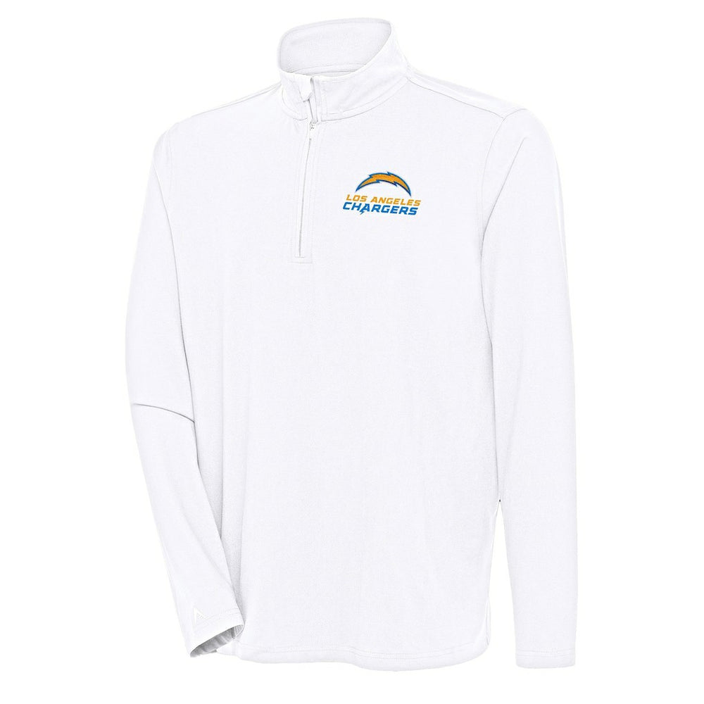 Los Angeles Chargers Antigua Hunk Quarter-Zip Pullover Top White | NFL