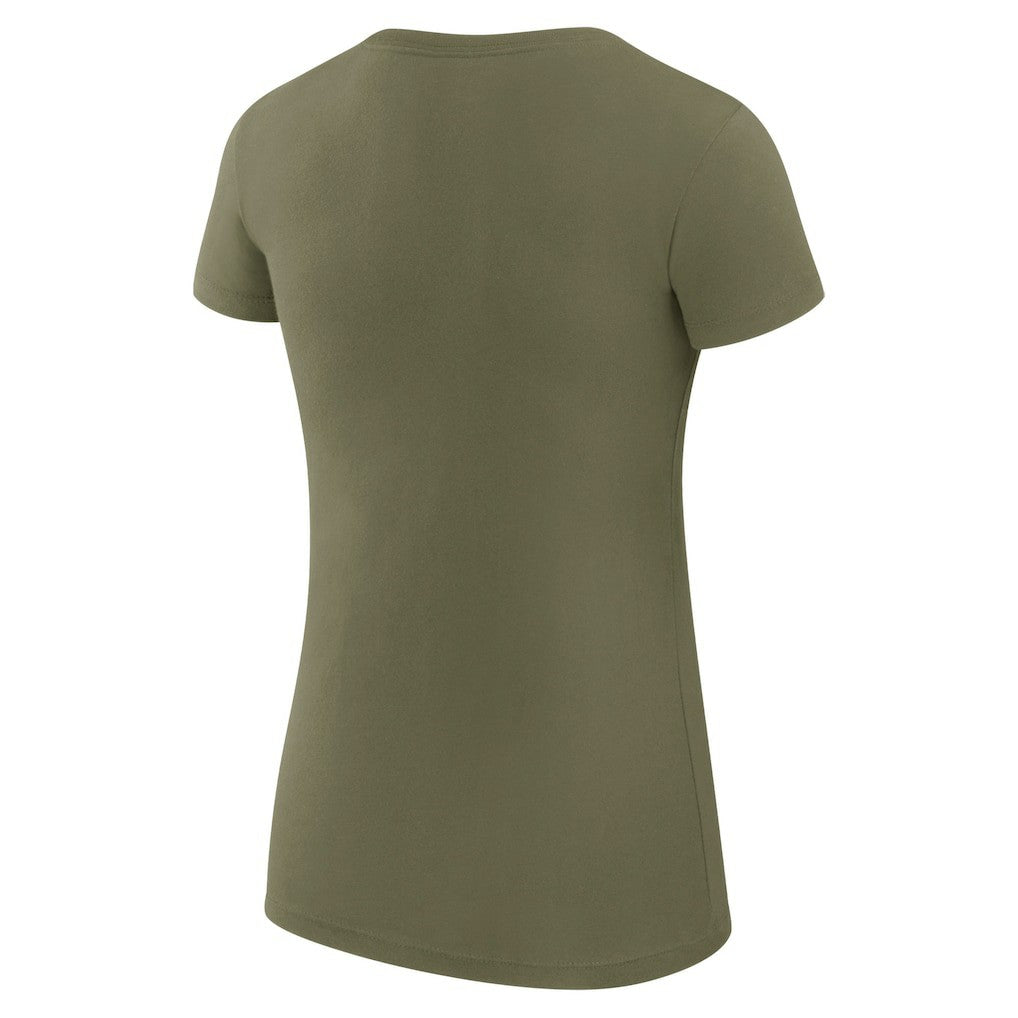 Boston Celtics G-III 4Her by Carl Banks Women's Super-Slim Fit Lightweight Filigree Logo T-Shirt - Olive - NBA