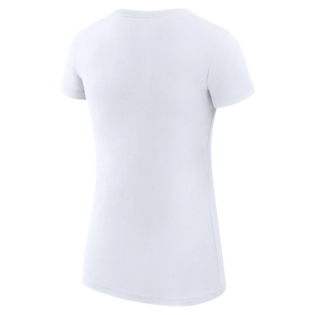 Atlanta Hawks G-III 4Her by Carl Banks Women's Super-Slim Fit Lightweight Filigree Logo T-Shirt - White - NBA
