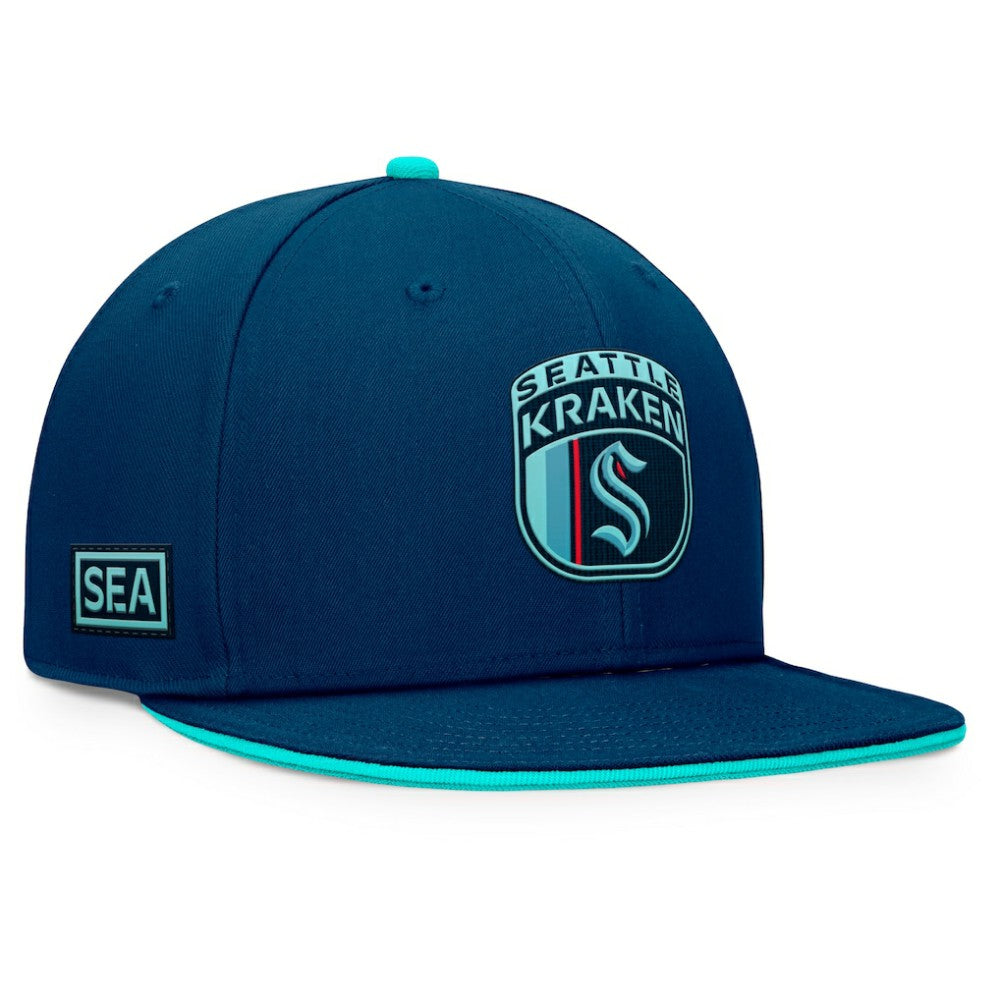 Seattle Kraken Fanatics 2024 NHL Draft Snapback Hat - Deep Sea Blue - NHL