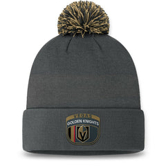 Vegas Golden Knights Fanatics 2024 NHL Draft Cuffed Knit Hat with Pom - Charcoal - NHL