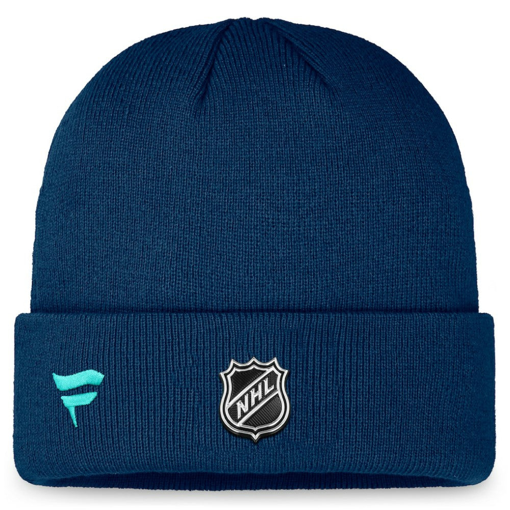Seattle Kraken Fanatics Authentic Pro Training Camp Cuffed Knit Hat - Deep Sea Blue - NHL