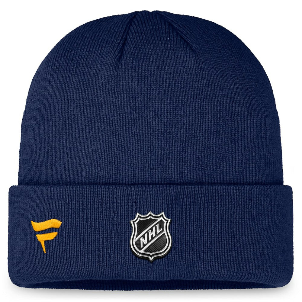 St. Louis Blues Fanatics Authentic Pro Training Camp Cuffed Knit Hat - Navy - NHL