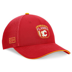Calgary Flames Fanatics 2024 NHL Draft On Stage Trucker Adjustable Hat - Red - NHL