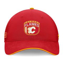 Calgary Flames Fanatics 2024 NHL Draft On Stage Trucker Adjustable Hat - Red - NHL