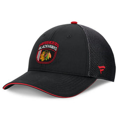Chicago Blackhawks Fanatics 2024 NHL Draft On Stage Trucker Adjustable Hat - Black - NHL