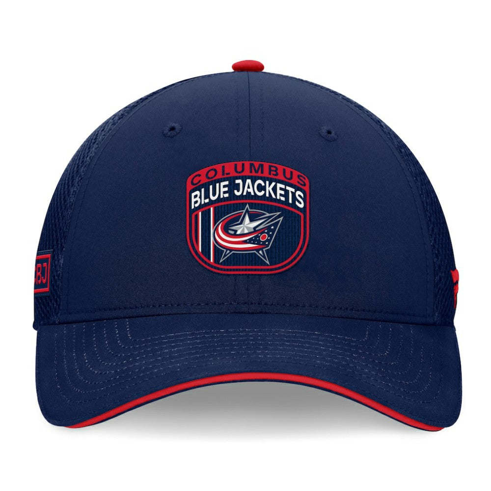 Columbus Blue Jackets Fanatics 2024 NHL Draft On Stage Trucker Adjustable Hat - Navy - NHL