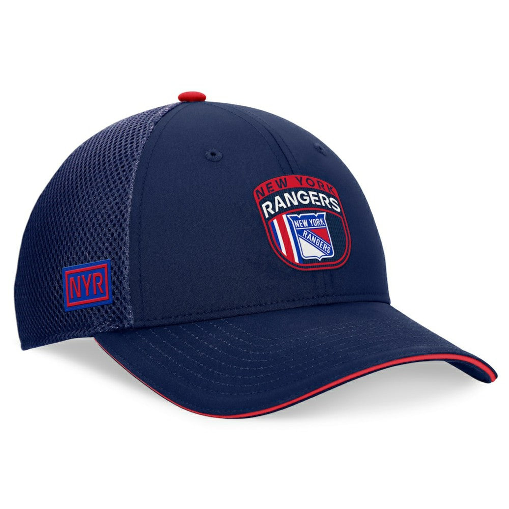 New York Rangers Fanatics 2024 NHL Draft On Stage Trucker Adjustable Hat - Navy - NHL