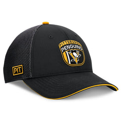 Pittsburgh Penguins Fanatics 2024 NHL Draft On Stage Trucker Adjustable Hat - Black - NHL