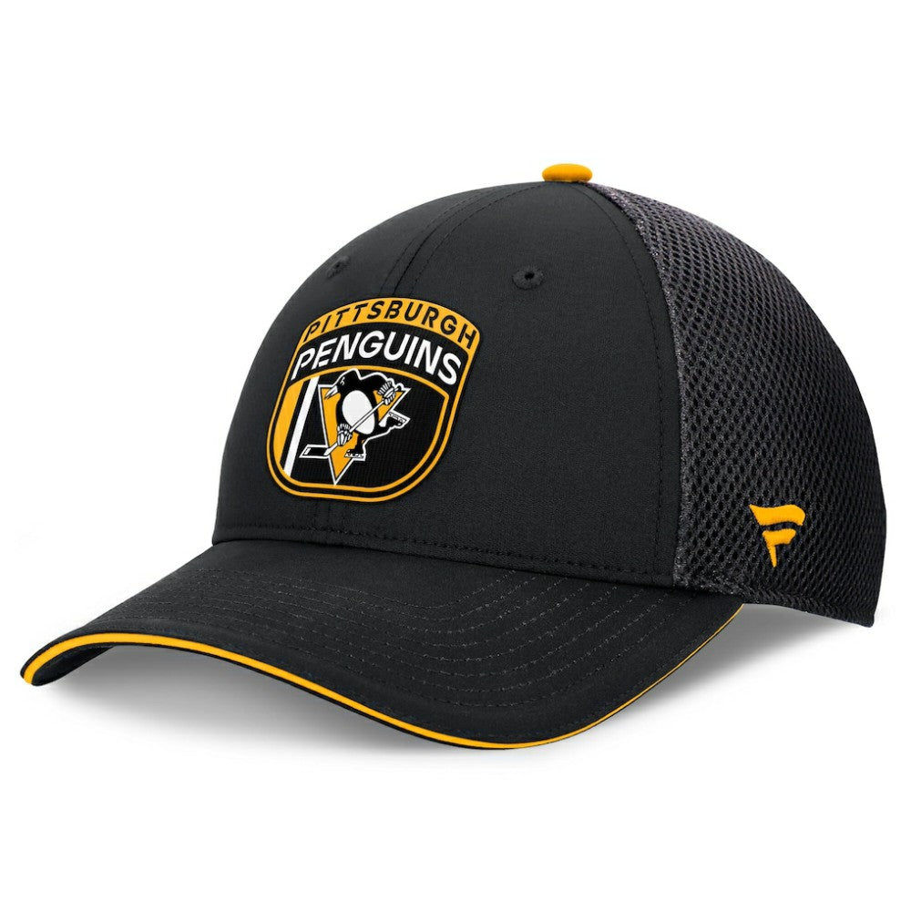 Pittsburgh Penguins Fanatics 2024 NHL Draft On Stage Trucker Adjustable Hat - Black - NHL