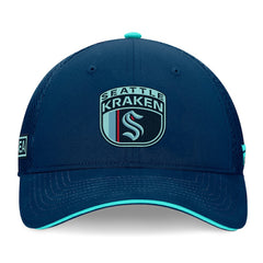 Seattle Kraken Fanatics 2024 NHL Draft On Stage Trucker Adjustable Hat - Deep Sea Blue - NHL