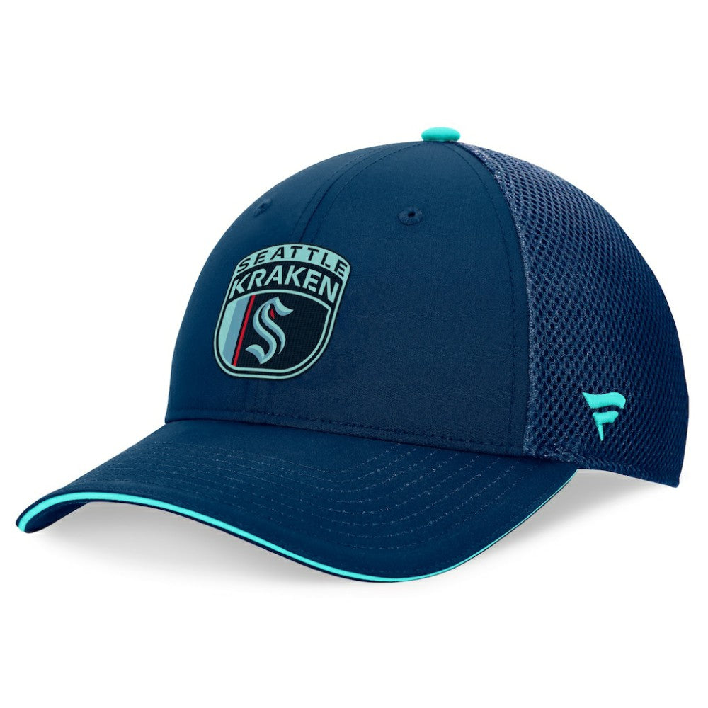 Seattle Kraken Fanatics 2024 NHL Draft On Stage Trucker Adjustable Hat - Deep Sea Blue - NHL