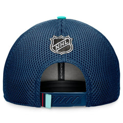 Seattle Kraken Fanatics 2024 NHL Draft On Stage Trucker Adjustable Hat - Deep Sea Blue - NHL
