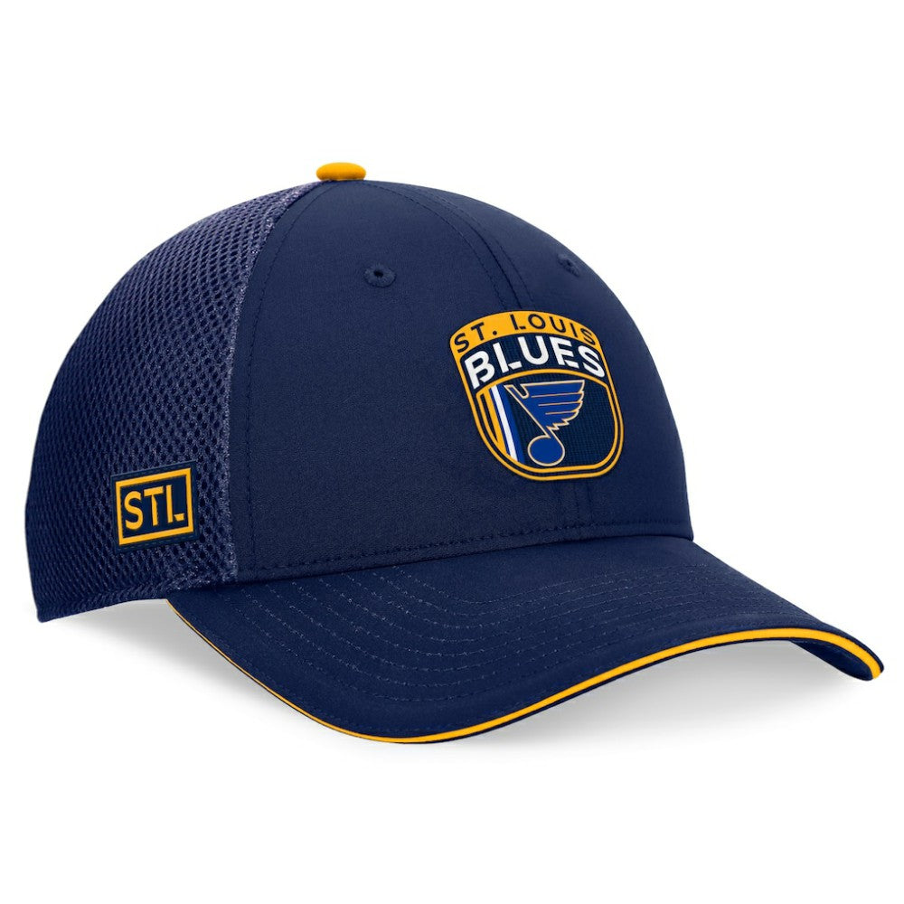 St. Louis Blues Fanatics 2024 NHL Draft On Stage Trucker Adjustable Hat - Navy - NHL