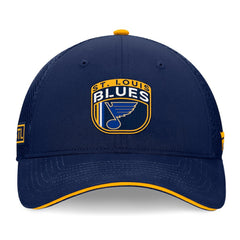 St. Louis Blues Fanatics 2024 NHL Draft On Stage Trucker Adjustable Hat - Navy - NHL