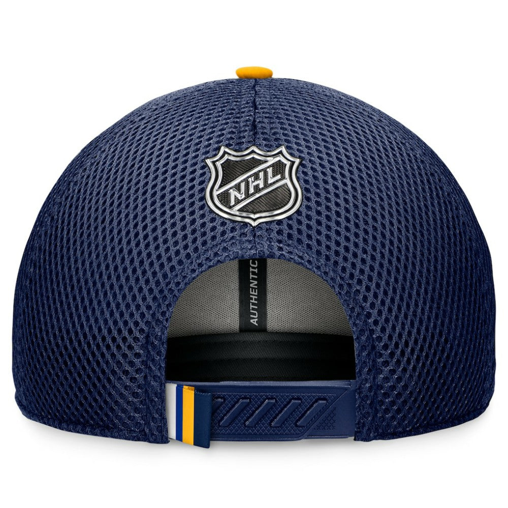 St. Louis Blues Fanatics 2024 NHL Draft On Stage Trucker Adjustable Hat - Navy - NHL