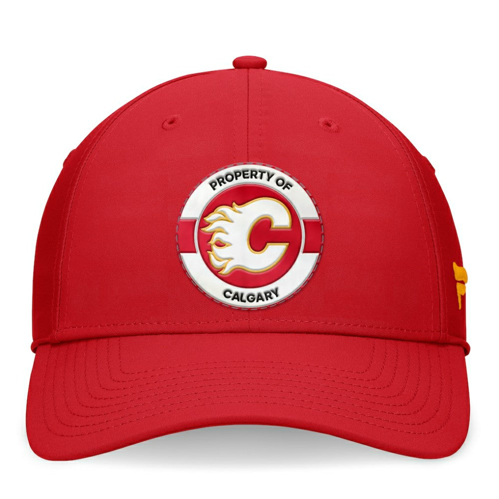 Calgary Flames Fanatics Authentic Pro Training Camp Flex Hat - Red - NHL
