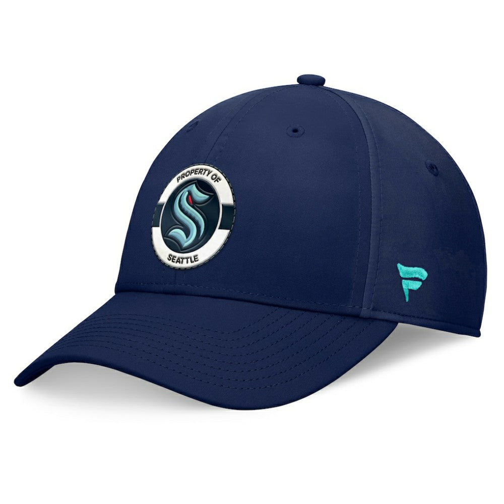 Seattle Kraken Fanatics Authentic Pro Training Camp Flex Hat - Deep Sea Blue - NHL