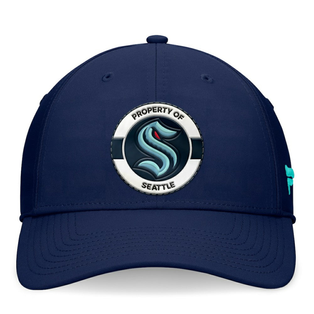 Seattle Kraken Fanatics Authentic Pro Training Camp Flex Hat - Deep Sea Blue - NHL