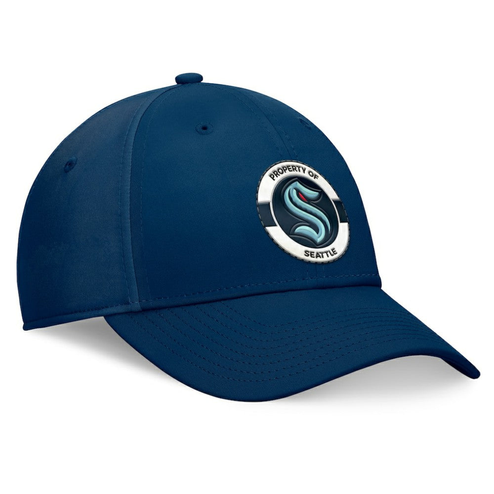 Seattle Kraken Fanatics Authentic Pro Training Camp Flex Hat - Deep Sea Blue - NHL