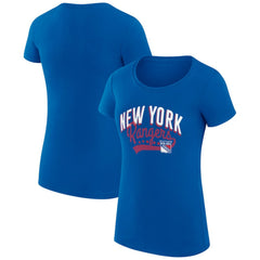 New York Rangers G-III 4Her by Carl Banks Women's Super-Slim Fit Lightweight Filigree Logo T-Shirt – Blue - NHL