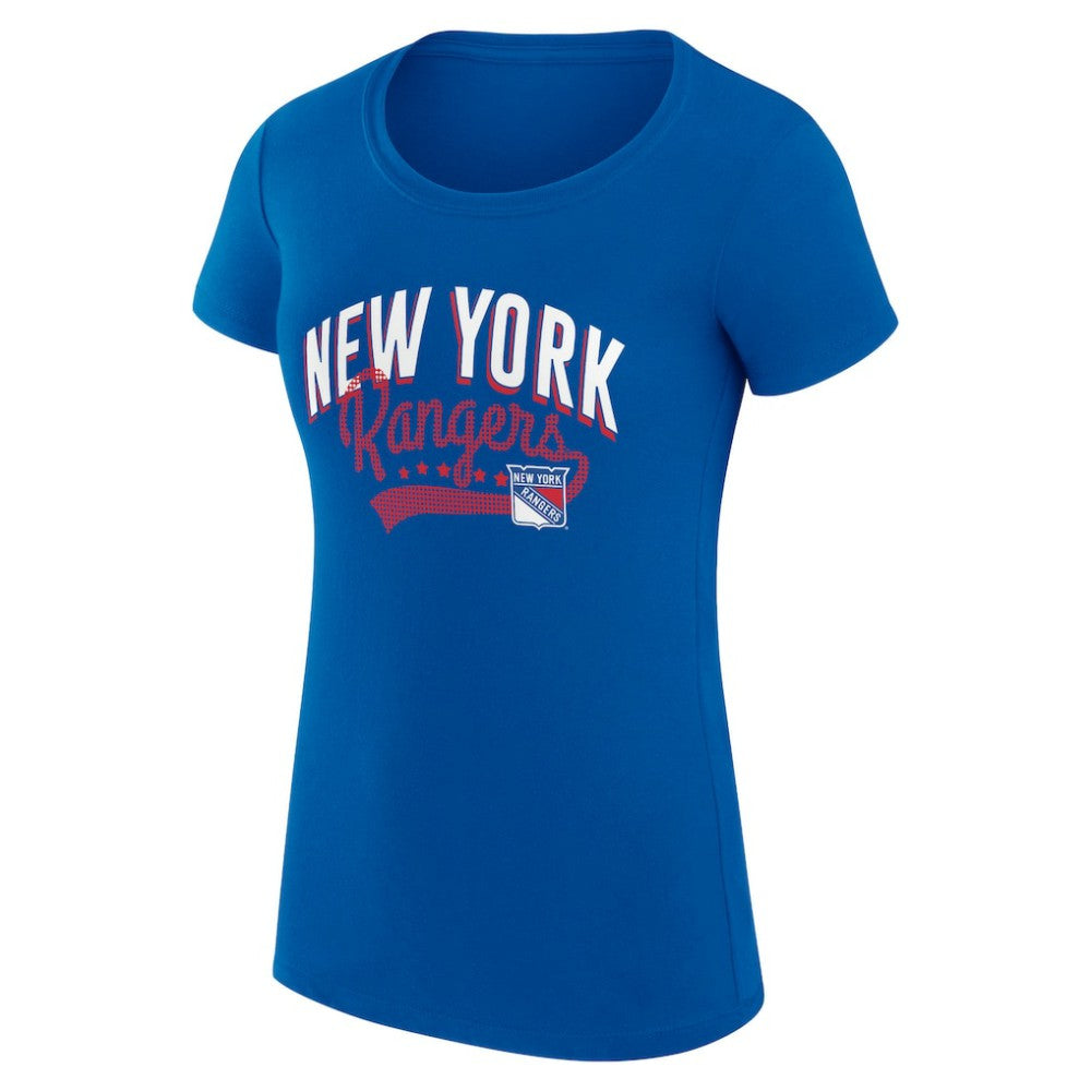 New York Rangers G-III 4Her by Carl Banks Women's Super-Slim Fit Lightweight Filigree Logo T-Shirt – Blue - NHL