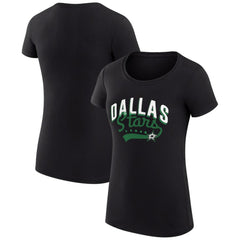 Dallas Stars G-III 4Her by Carl Banks Women's Super-Slim Fit Lightweight Filigree Logo T-Shirt – Black - NHL