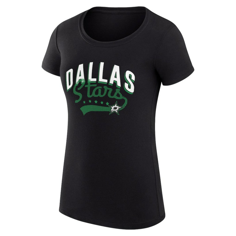 Dallas Stars G-III 4Her by Carl Banks Women's Super-Slim Fit Lightweight Filigree Logo T-Shirt – Black - NHL