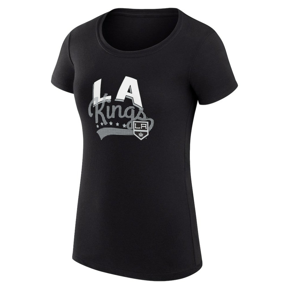 Los Angeles Kings G-III 4Her by Carl Banks Women's Super-Slim Fit Lightweight Filigree Logo T-Shirt – Black - NHL