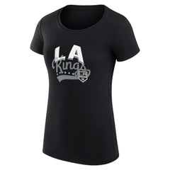 Los Angeles Kings G-III 4Her by Carl Banks Women's Super-Slim Fit Lightweight Filigree Logo T-Shirt – Black - NHL