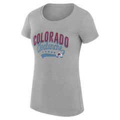 Colorado Avalanche G-III 4Her by Carl Banks Women's Super-Slim Fit Lightweight Filigree Logo T-Shirt – Gray - NHL