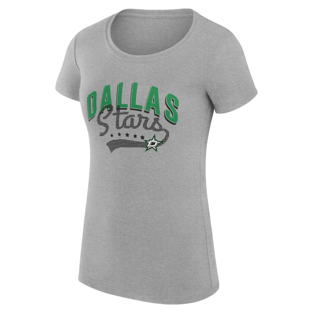 Dallas Stars G-III 4Her by Carl Banks Women's Super-Slim Fit Lightweight Filigree Logo T-Shirt – Gray - NHL