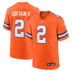 Patrick Surtain II Denver Broncos Mile High Collection 1977 Throwback Player Game Jersey Orange | Nike for Sale