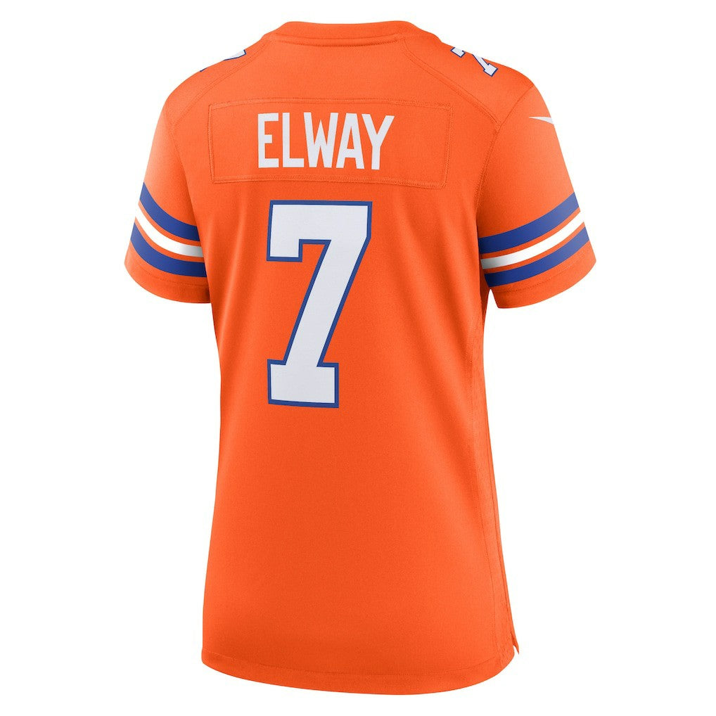 John Elway Denver Broncos Women's Mile High Collection 1977 Throwback Player Game Jersey Orange | Nike for Sale