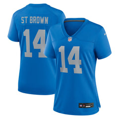 Amon-Ra St. Brown Detroit Lions Women's Alternate Game Jersey Blue | Nike for Sale