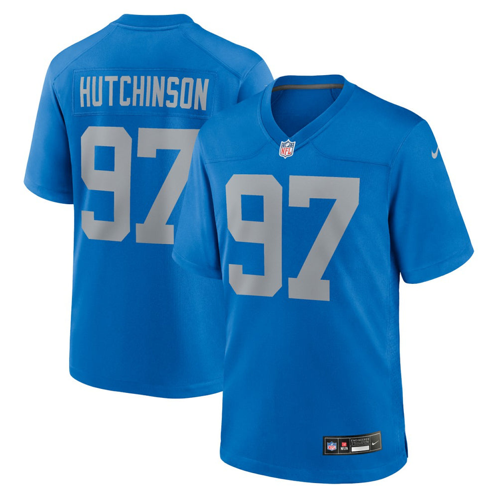 Aidan Hutchinson Detroit Lions Alternate Game Jersey Blue | Nike for Sale