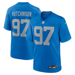 Aidan Hutchinson Detroit Lions Alternate Game Jersey Blue | Nike for Sale