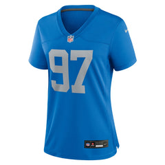 Aidan Hutchinson Detroit Lions Women's Alternate Game Jersey Blue | Nike for Sale