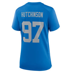 Aidan Hutchinson Detroit Lions Women's Alternate Game Jersey Blue | Nike for Sale