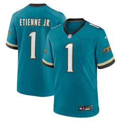 Travis Etienne Jr Jacksonville Jaguars Prowler Throwback Player Game Jersey Teal | Nike for Sale