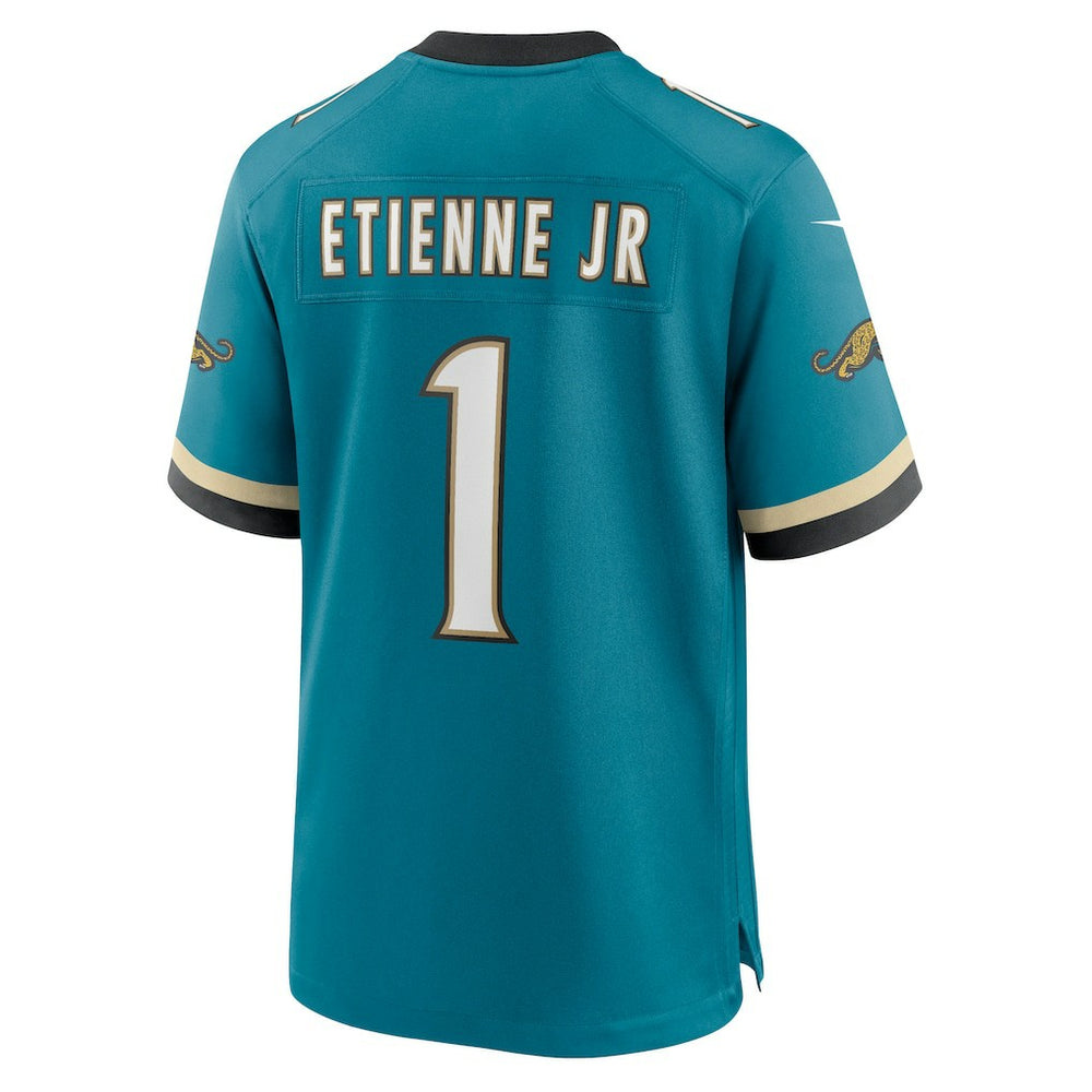 Travis Etienne Jr Jacksonville Jaguars Prowler Throwback Player Game Jersey Teal | Nike for Sale
