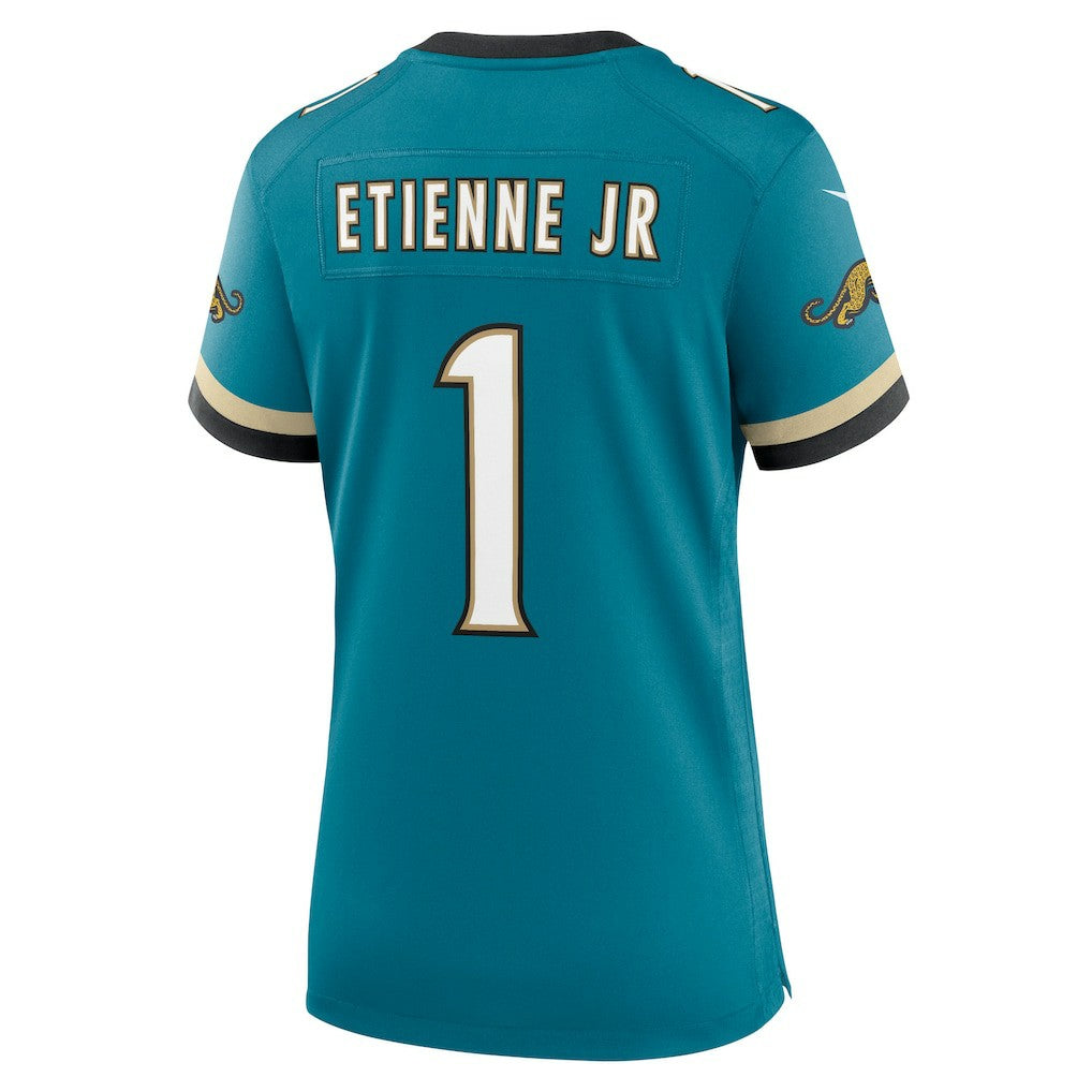 Travis Etienne Jr Jacksonville Jaguars Women's Prowler Throwback Game Jersey Teal | Nike for Sale