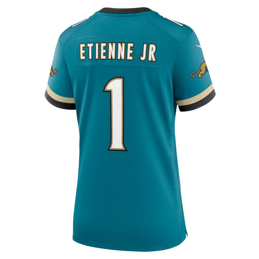 Travis Etienne Jr Jacksonville Jaguars Women's Prowler Throwback Game Jersey Teal | Nike for Sale