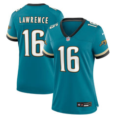 Trevor Lawrence Jacksonville Jaguars Women's Prowler Throwback Game Jersey Teal | Nike for Sale