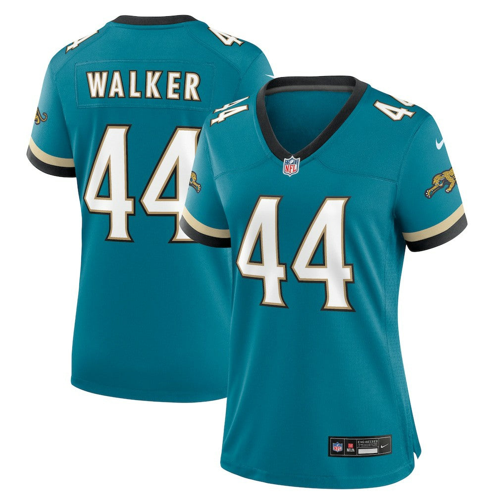 Travon Walker Jacksonville Jaguars Women's Prowler Throwback Game Jersey Teal | Nike for Sale