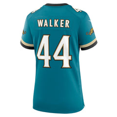 Travon Walker Jacksonville Jaguars Women's Prowler Throwback Game Jersey Teal | Nike for Sale