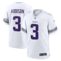 Jordan Addison Minnesota Vikings Alternate Game Player Jersey White | Nike for Sale