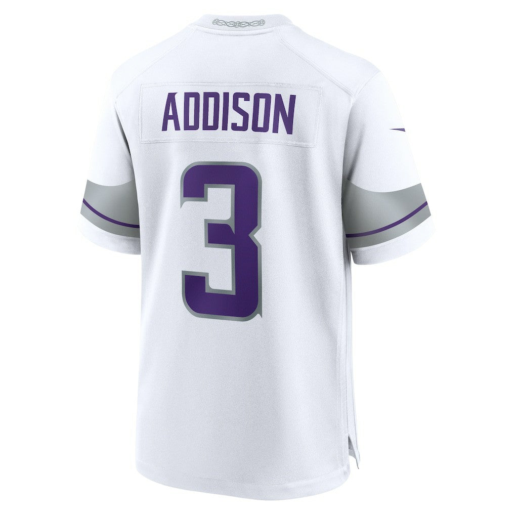 Jordan Addison Minnesota Vikings Alternate Game Player Jersey White | Nike for Sale