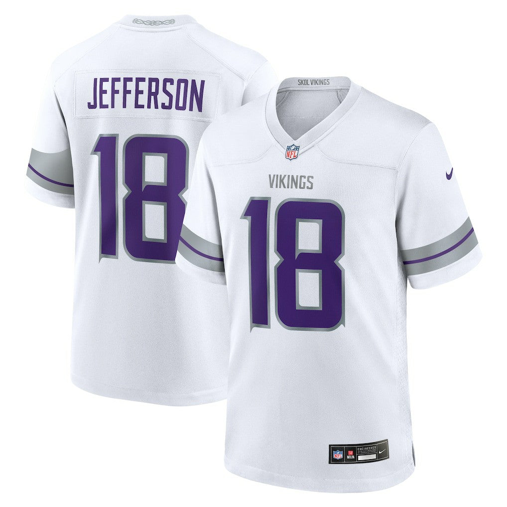 Justin Jefferson Minnesota Vikings Alternate Game Player Jersey White | Nike for Sale